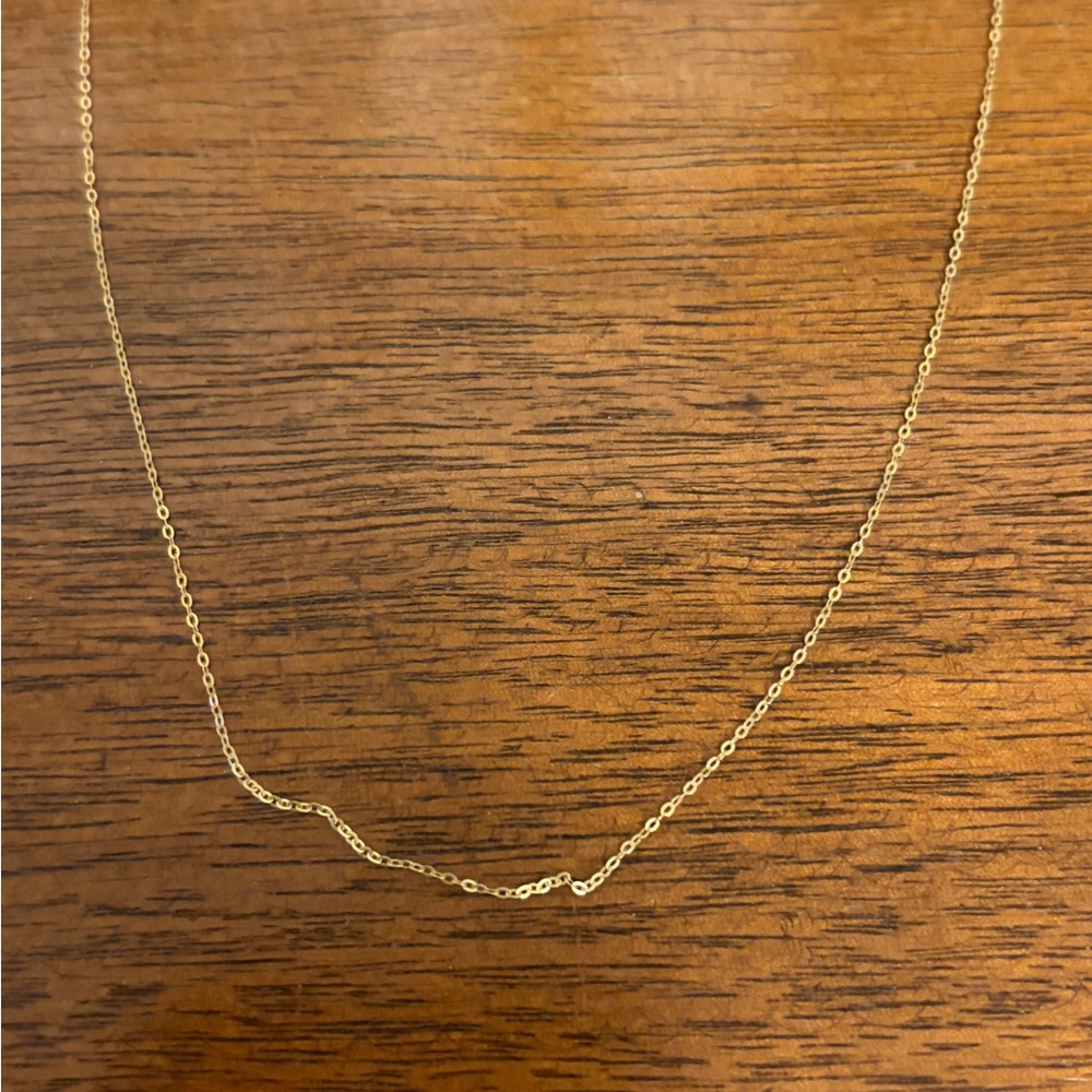 14k Gold Box Chain Necklace